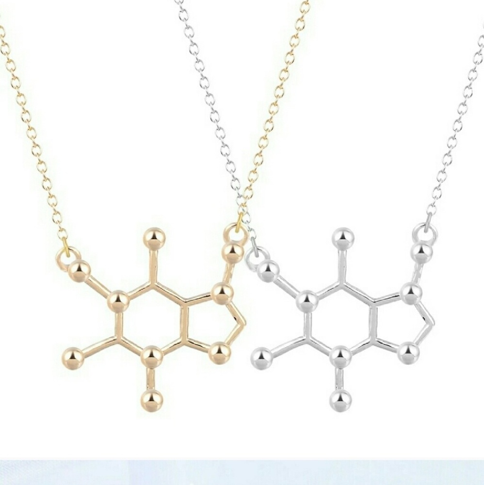 Caffeine Molecule Neclace